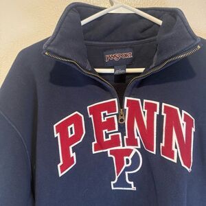 JanSport Navy Blue Penn quarter zip pullover L